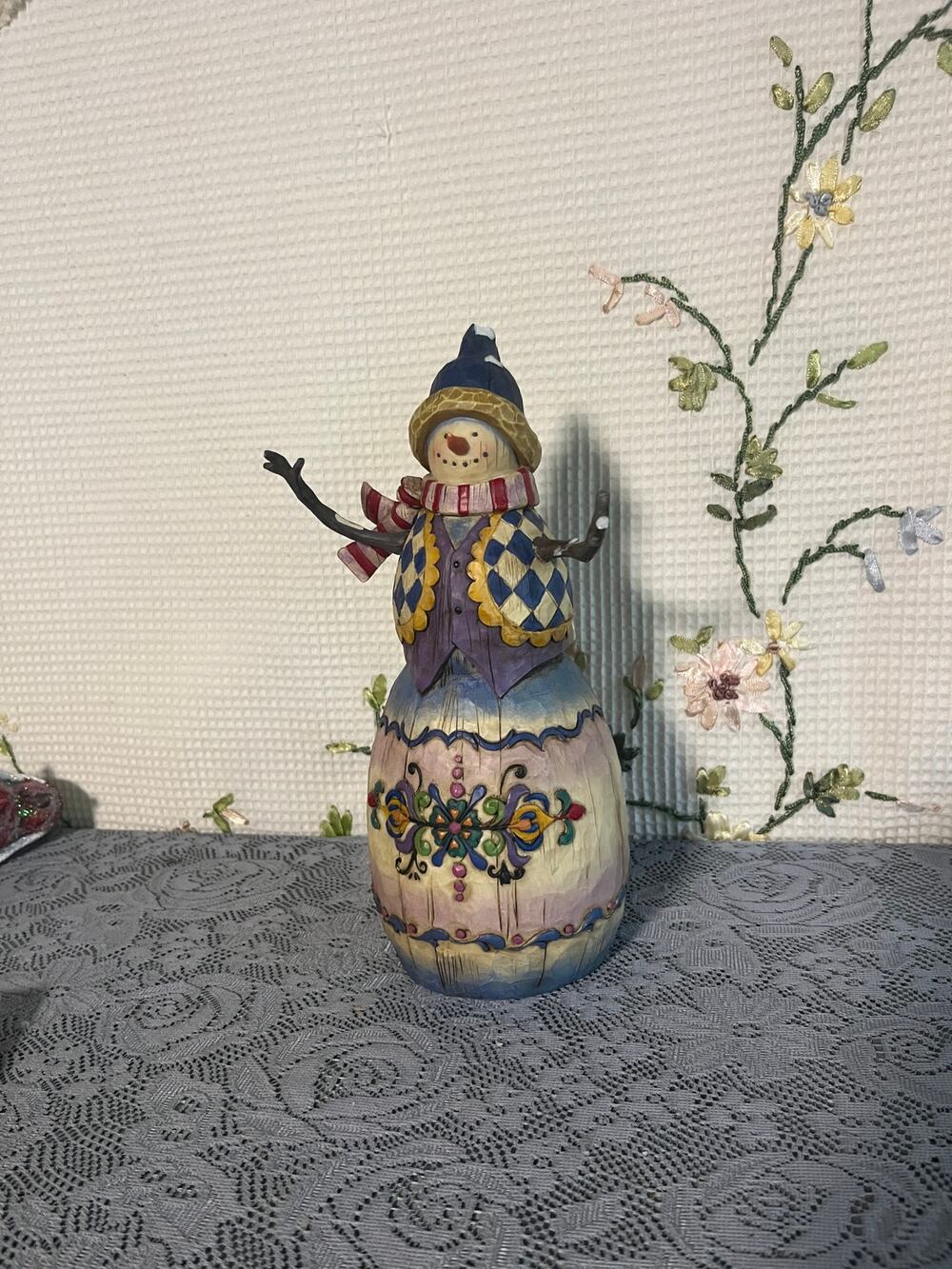 Jim Shore Heartwood Creek Winter's Tradition Snowman Figurine 112252 2003 Enesco
